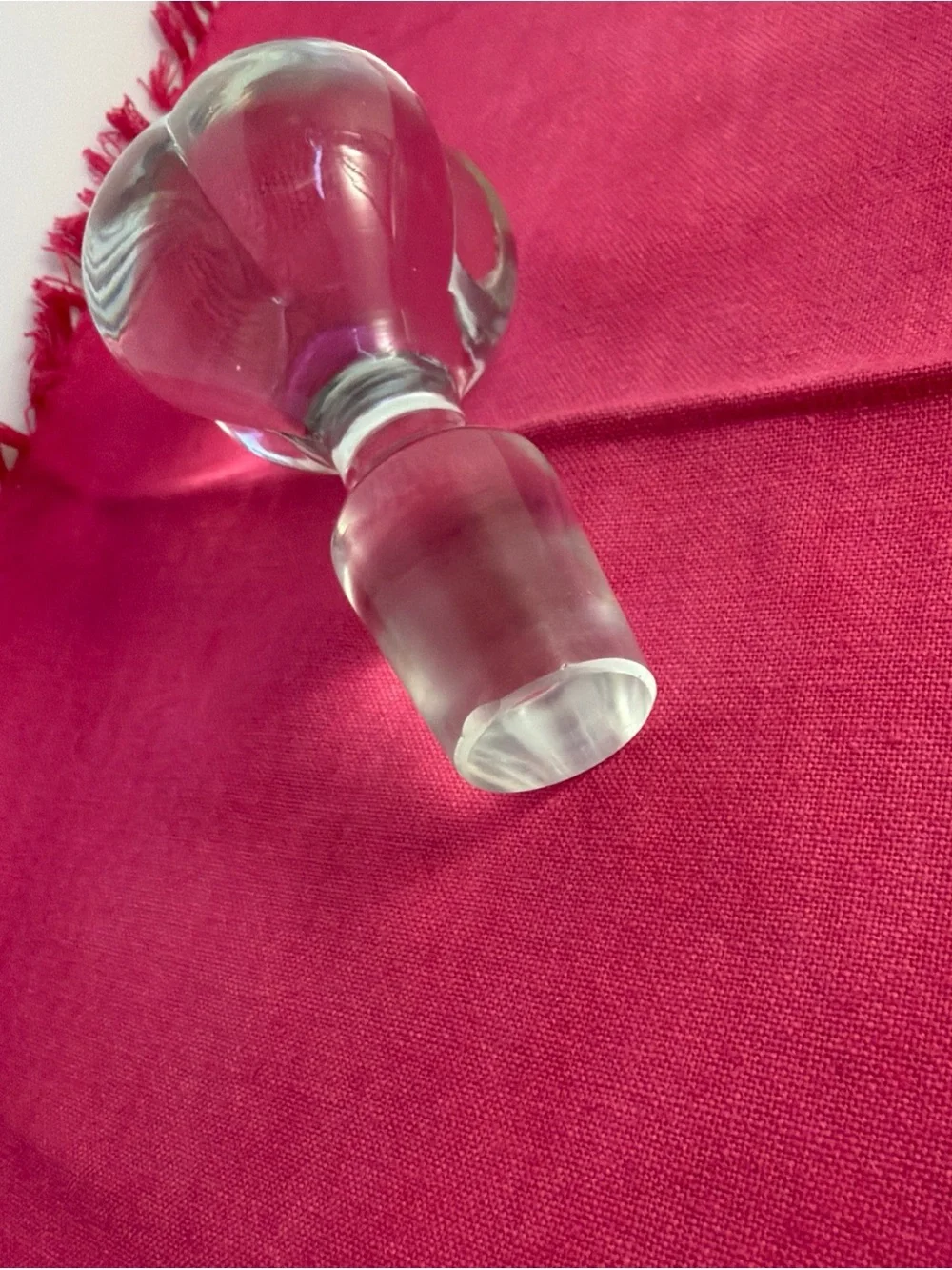 Vintage Hand Blown Bell Shaped Decanter Crystal with Stopper